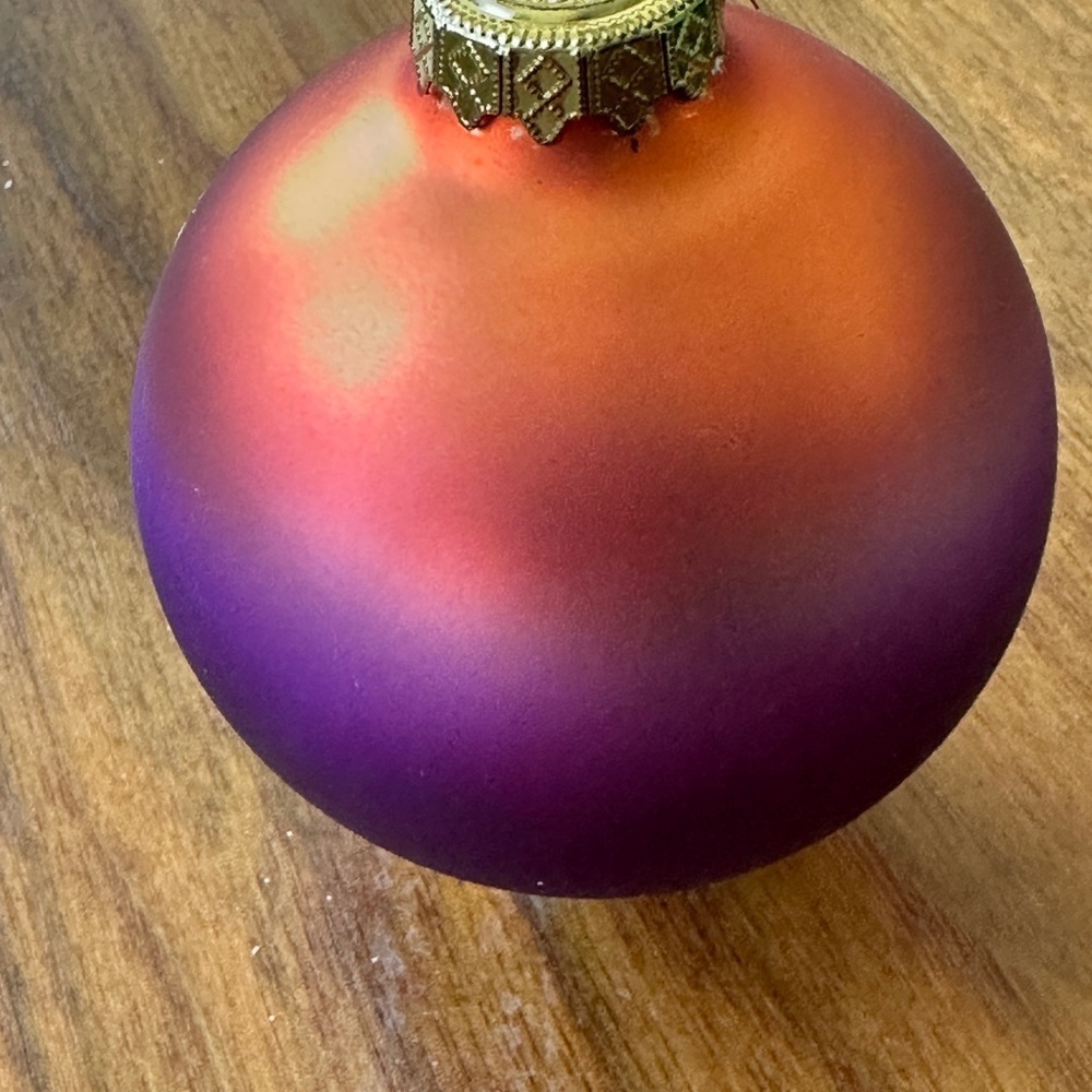 Bronners Hungary hand painted glass Halloween Gradient Ornament wOwl and Ghost - Picture 4 of 5